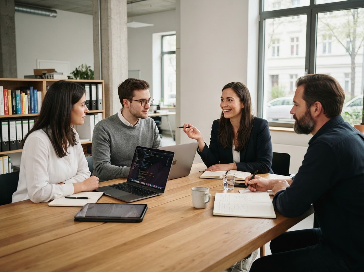 Mintalven Analyseteam bei der Arbeit an Portfolio-Datenmodellen